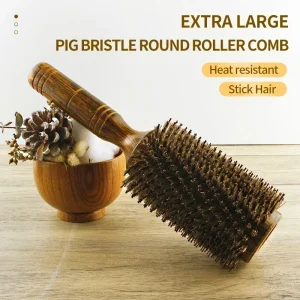 Professional Boar Bristle Round Hair Brush For Women