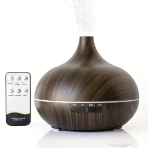 Wood Grain Essential Oil Diffuser w/ Remote Control